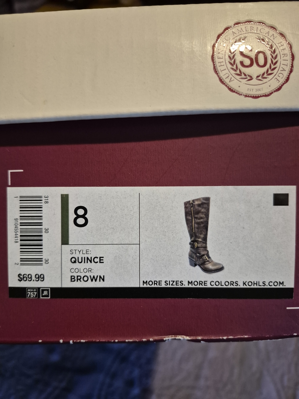 Women's Brown Mid-Calf Buckle Riding Boots - Picture 2 of 3